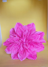 Load image into Gallery viewer, Large Dahlia Hair Flower in Hot Pink