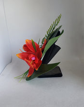 Load image into Gallery viewer, Triple Orchid Tropical Hair Flower in Orange