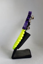 Load image into Gallery viewer, Ray Gun Cardigan Clips in Galaxy Purple and Neon Yellow