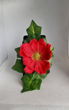 Load image into Gallery viewer, Red Poppy and Ivy Hair Flower