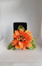 Load image into Gallery viewer, Orange Zinnia Hair Flower