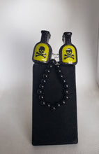 Load image into Gallery viewer, Skull and Crossbones Poison Bottle Cardigan Clips