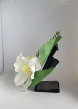 Load image into Gallery viewer, Triple Orchid Tropical Hair Flower in Off White