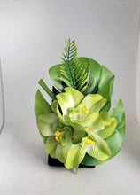 Load image into Gallery viewer, Triple Orchid Tropical Hair Flower in Light Green
