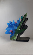 Load image into Gallery viewer, Happy Hour Triple Orchid Hair Flower in Blue