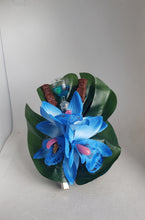 Load image into Gallery viewer, Happy Hour Triple Orchid Hair Flower in Blue