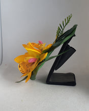 Load image into Gallery viewer, Triple Orchid Tropical Hair Flower in Yellow