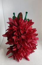 Load image into Gallery viewer, Double Chrysanthemum Tiki Hair Flowers in Burgundy