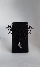 Load image into Gallery viewer, Black Sparkle Spiderweb Necklace