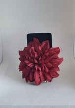 Load image into Gallery viewer, Dahlia Hair Flower in Wine