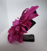 Load image into Gallery viewer, Large Dahlia Hair Flower in Fuchsia with Matching Spider