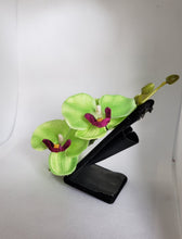 Load image into Gallery viewer, Quadruple Orchid Hair Flowers in Bright Green
