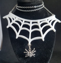 Load image into Gallery viewer, White Spiderweb Necklace