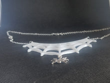 Load image into Gallery viewer, White Spiderweb Necklace