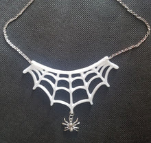 Load image into Gallery viewer, White Spiderweb Necklace