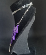 Load image into Gallery viewer, Purple Spiderweb Necklace