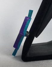 Load image into Gallery viewer, Retro Triple Diamond Brooch in Poseidon Blue and Queen's Purple