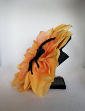Load image into Gallery viewer, Large Orange Dahlia with Glittery Spider Hair Flower