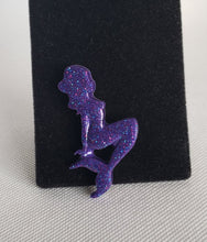 Load image into Gallery viewer, Mini Mermaid Brooch in Queen's Purple