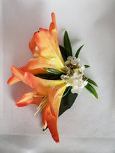 Load image into Gallery viewer, Double Lily Hair Flower in Orange