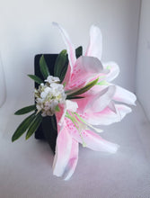 Load image into Gallery viewer, Double Lily Hair Flower in Pink