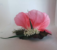 Load image into Gallery viewer, Double Hibiscus Hair Clip in pink