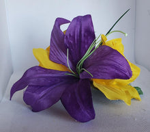 Load image into Gallery viewer, Spring Bouquet Hair Clip in Yellow and Purple