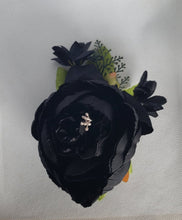 Load image into Gallery viewer, Peony Hair Clip in Black