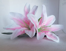 Load image into Gallery viewer, Double Lily Hair Flower in Pink