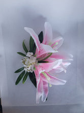 Load image into Gallery viewer, Double Lily Hair Flower in Pink