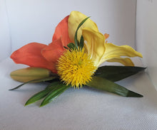 Load image into Gallery viewer, Double Lily and Dandelion Hair Flower