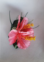 Load image into Gallery viewer, Double Hibiscus Hair Clip in pink