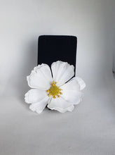 Load image into Gallery viewer, Small Poppy Hair Flower in White