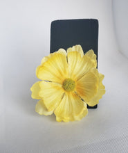 Load image into Gallery viewer, Small Poppy Hair Flower in Yellow