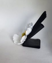 Load image into Gallery viewer, Small Poppy Hair Flower in White