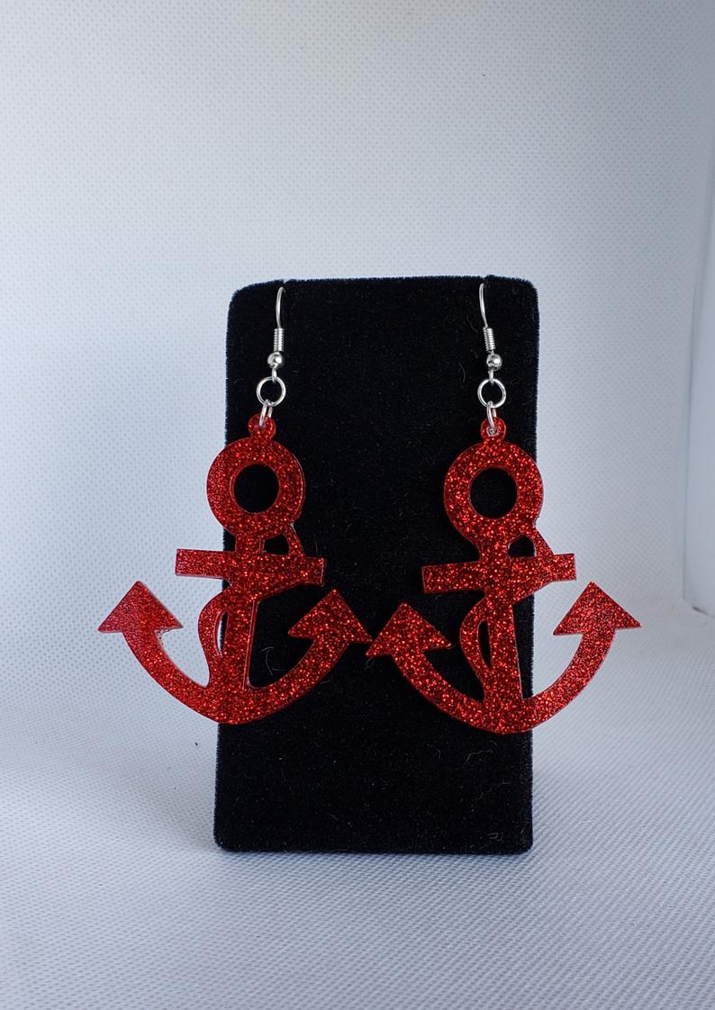 Large on sale anchor earrings