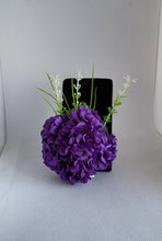 Load image into Gallery viewer, Mini Hydrangea Cluster Hair Flower in Purple