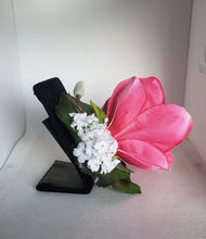 Load image into Gallery viewer, Dark Pink Magnolia Hair Flower
