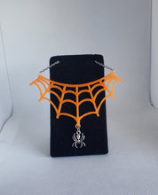 Load image into Gallery viewer, Spiderweb Necklace in Orange