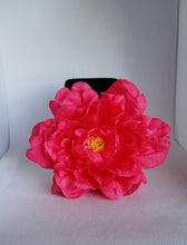 Load image into Gallery viewer, Peony Hair Flower in Hot Pink
