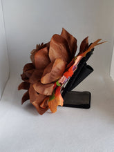 Load image into Gallery viewer, Double Rose Hair Clip in Brown
