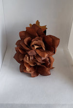 Load image into Gallery viewer, Double Rose Hair Clip in Brown
