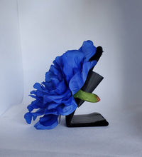 Load image into Gallery viewer, Peony Hair Flower in Blue