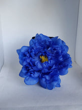 Load image into Gallery viewer, Peony Hair Flower in Blue