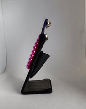 Load image into Gallery viewer, Atomic Diamond Shaped Cardigan Clips in Galaxy Purple and Fuchsia