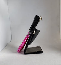 Load image into Gallery viewer, Martini Glass Cardigan Clips in Black and Fuchsia