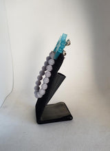 Load image into Gallery viewer, Atomic Star Cardigan Clips in Glow in the Dark Light Blue