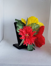 Load image into Gallery viewer, Double Hibiscus Hair Clip in Red and Yellow