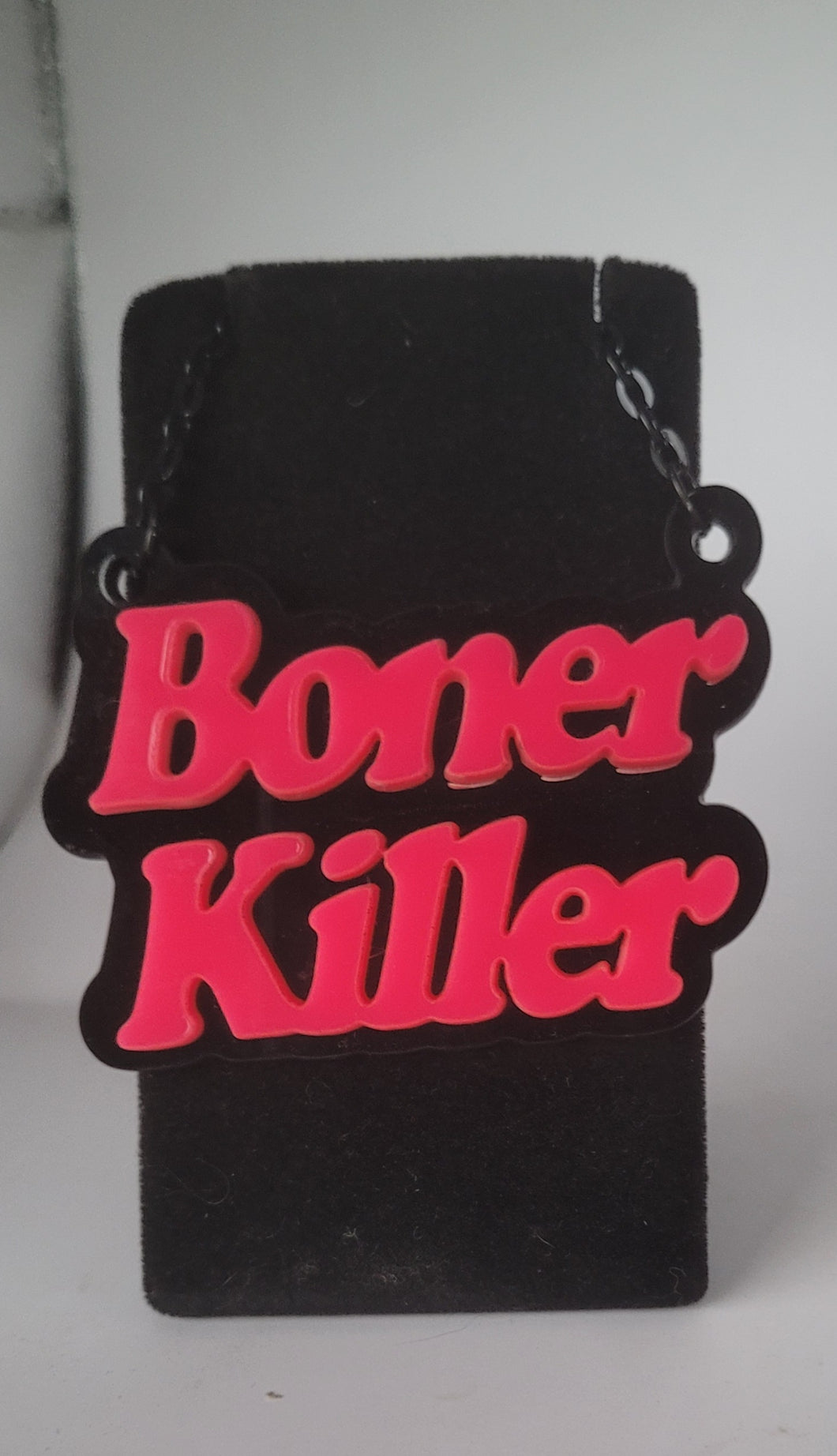 Boner Killer Necklace in Hot Pink and Black