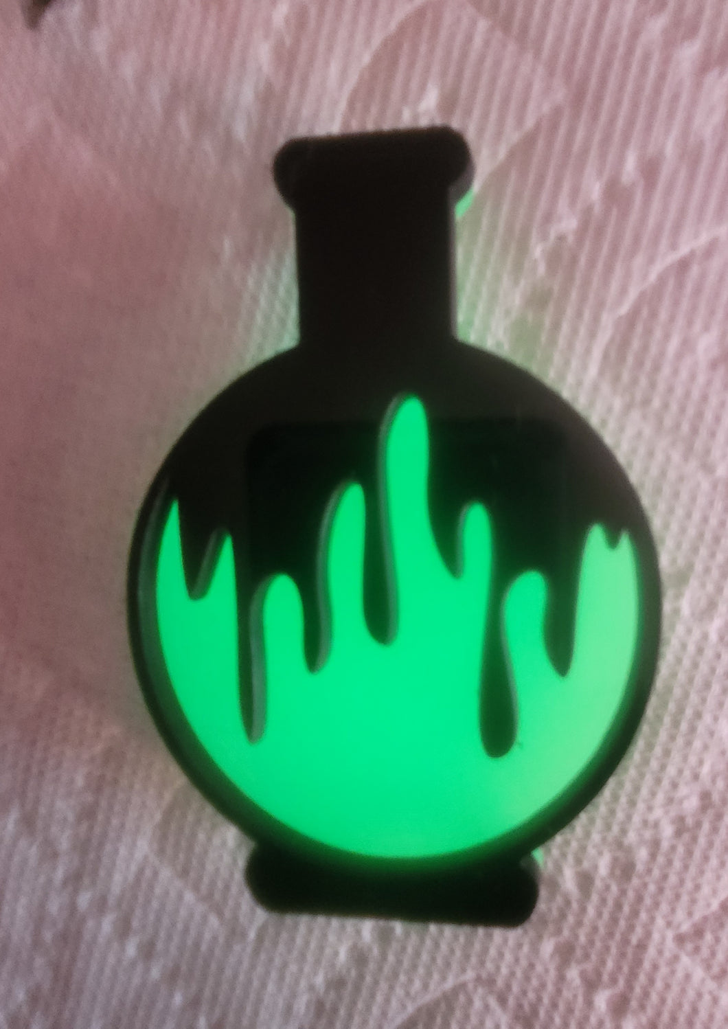 UV Glow in the Dark Slime Potion Bottle Brooch